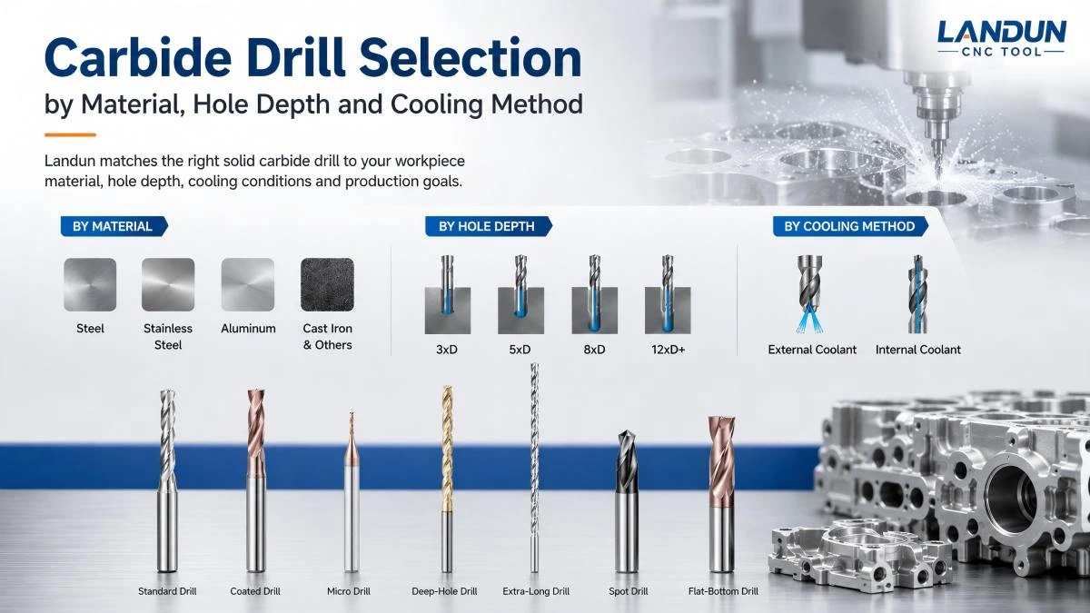 How Landun Matches Carbide Drills to Material, Hole Depth and Cooling Conditions