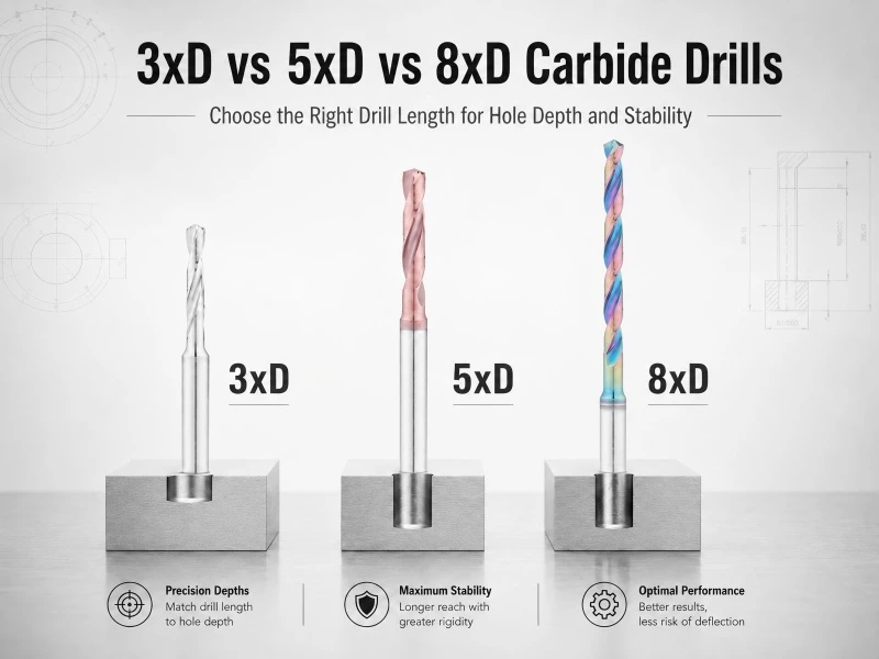 3xD vs 5xD vs 8xD Carbide Drills: How to Choose the Right Length