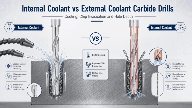 Internal Coolant vs External Coolant Carbide Drills: Which Should You Use?