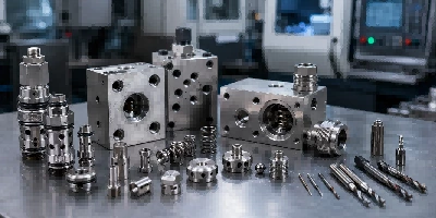 Check-Valve, Pilot-Valve & Spring Components